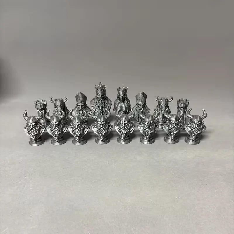 16 Pcs Nordic Viking-themed Chess Set the Perfect Holiday Gift Desktop Decorative Ornaments la boutique échecs