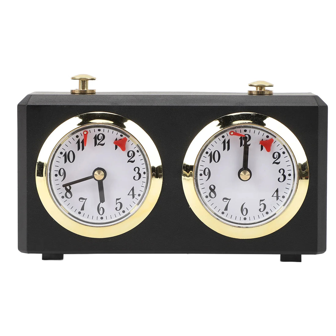 Horloge d'échecs vintage illustrant les cadences officielles blitz, rapide et classique