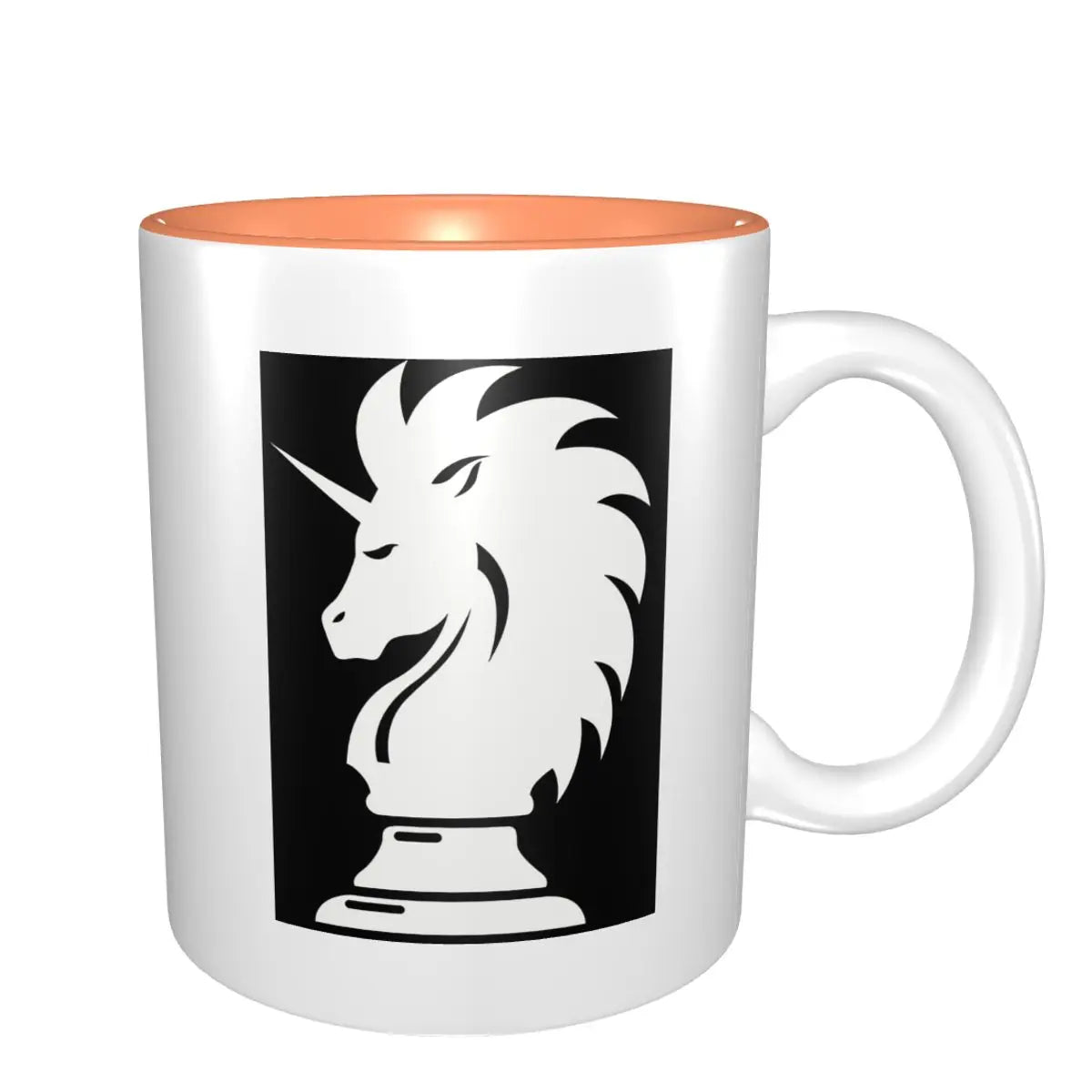Knight Chess Horse Unicorn Mug Funny Ceramic Coffee Cups Tea Mugs Milk Cup Drinkware Gift for Woman Man echecs boutique