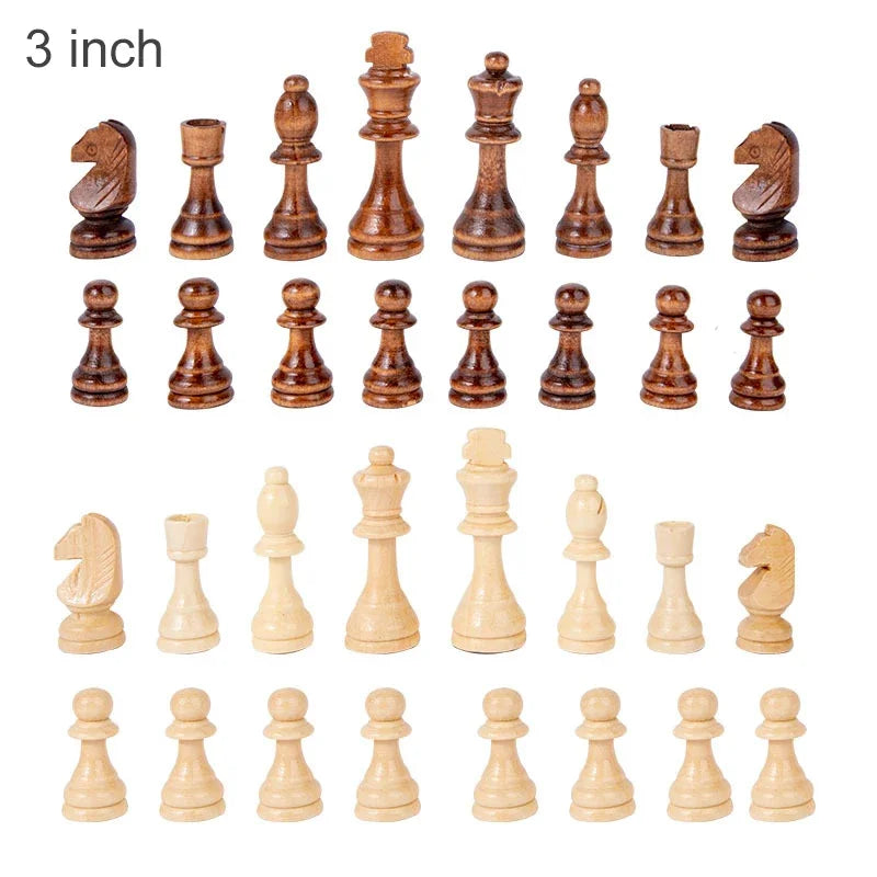 Wooden Chess Pieces 2.2/3/3.5 Inch King Figure Chess Game Pieces Tournament Wooden Finish Chess Figure Backgammon Pieces la boutique échecs