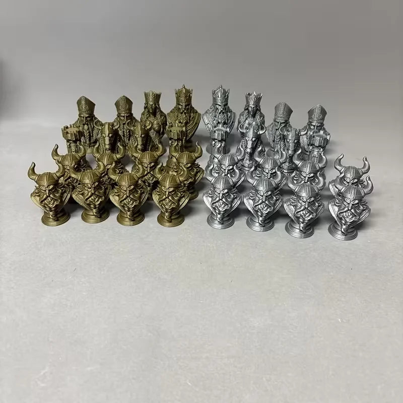 16 Pcs Nordic Viking-themed Chess Set the Perfect Holiday Gift Desktop Decorative Ornaments la boutique échecs