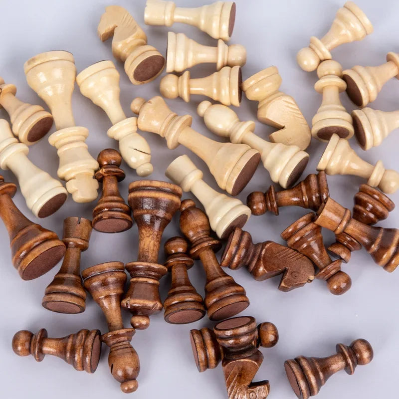 Wooden Chess Pieces 2.2/3/3.5 Inch King Figure Chess Game Pieces Tournament Wooden Finish Chess Figure Backgammon Pieces la boutique échecs