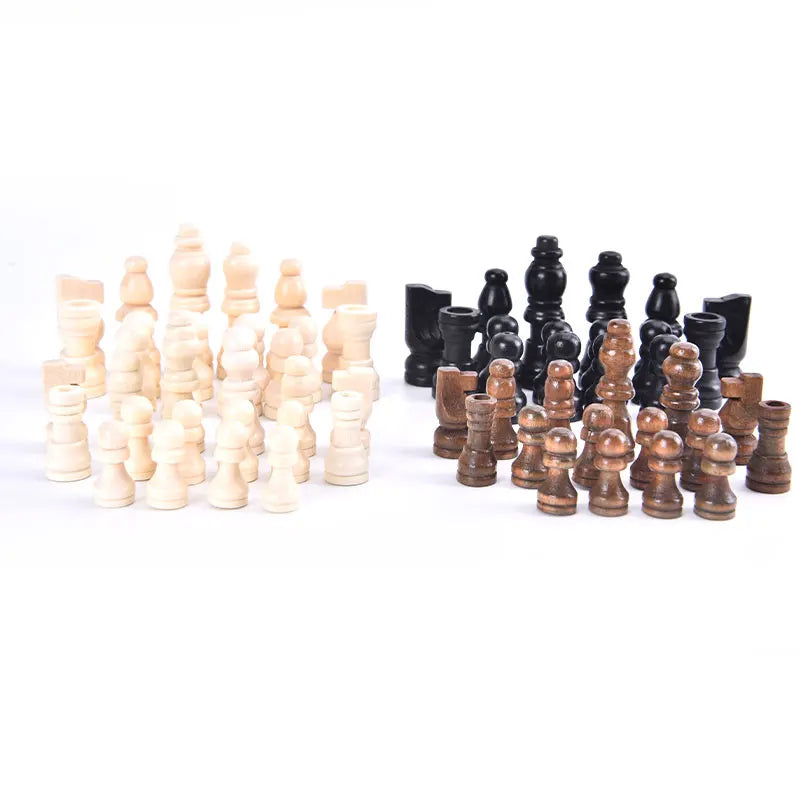 32PCS Wooden Chess Pieces Tournament Staunton Wood Chessmen International Word Chess Set Chess Piece Entertainment Accessories la boutique échecs