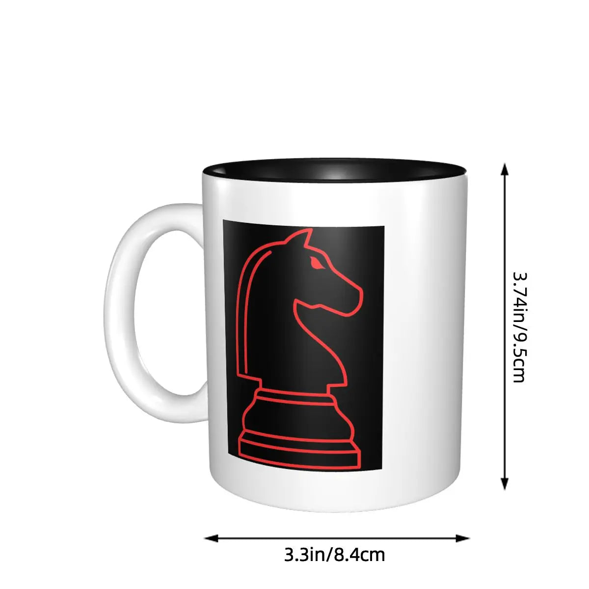 Mug Cavalier d'Échecs Rouge en Céramique echecs boutique