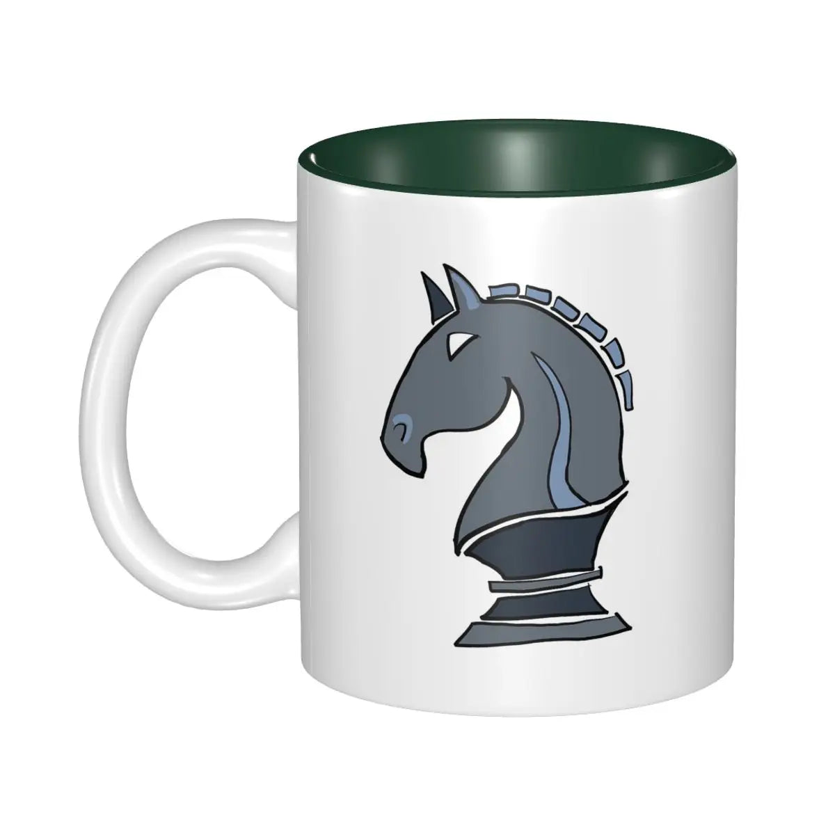 Chess Knight Mug Funny Ceramic Coffee Cups Tea Mugs Milk Cup Drinkware Gifts for Woman Man echecs boutique