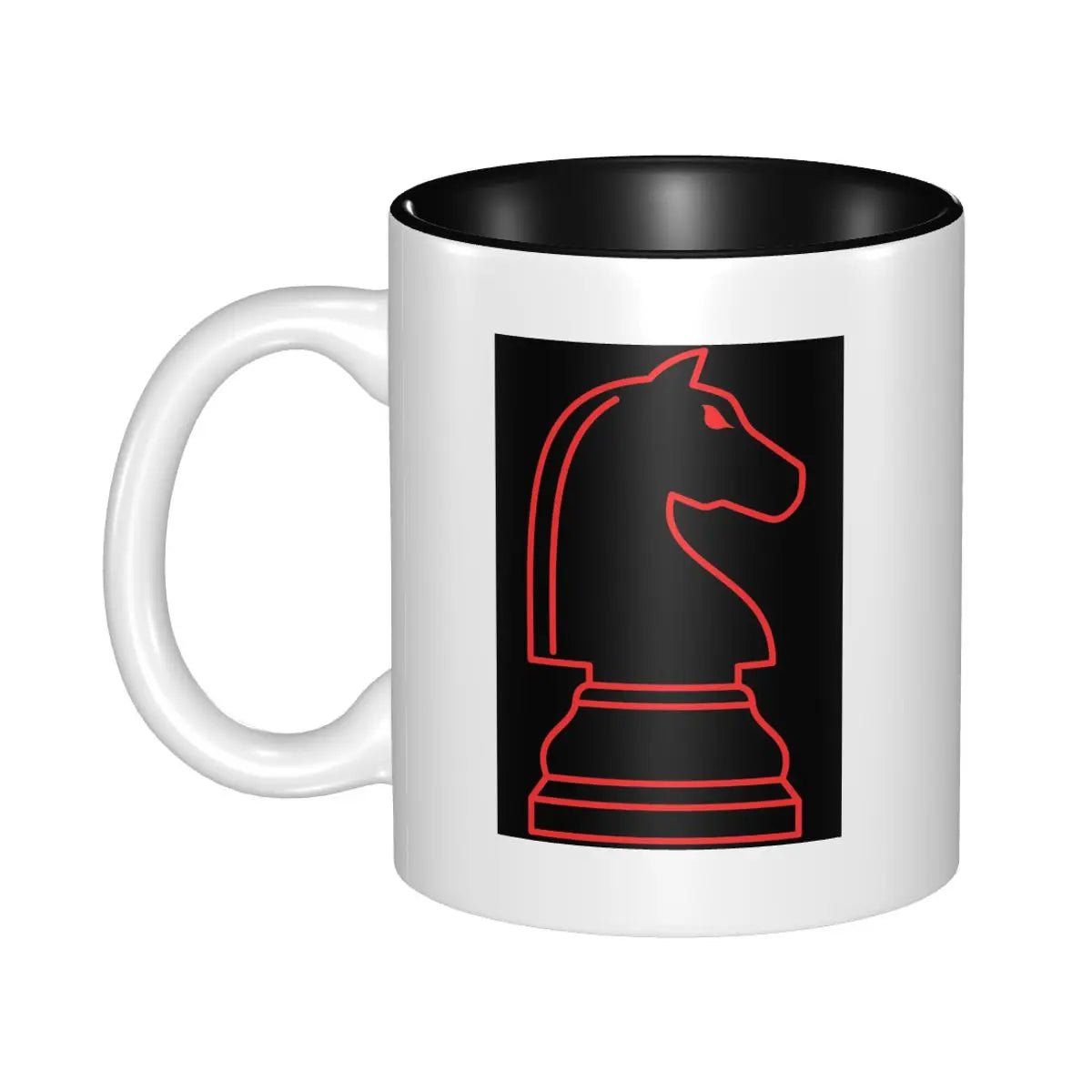 Mug Cavalier d'Échecs Rouge en Céramique echecs boutique