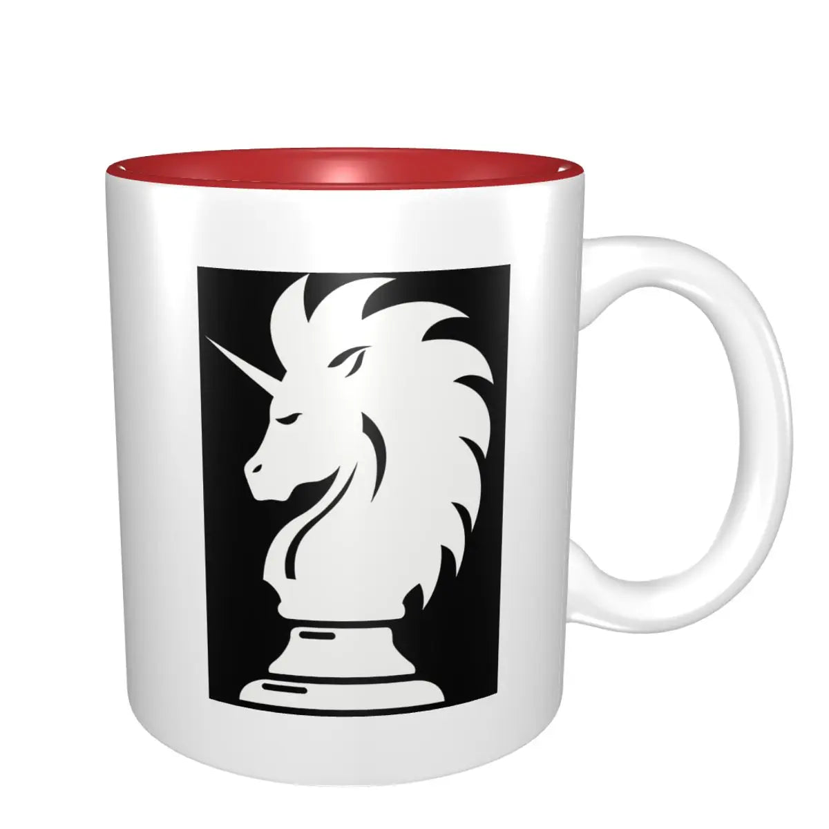 Knight Chess Horse Unicorn Mug Funny Ceramic Coffee Cups Tea Mugs Milk Cup Drinkware Gift for Woman Man echecs boutique