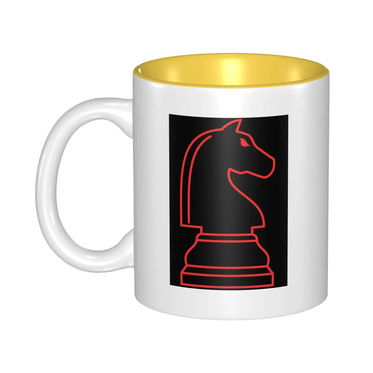 Mug Cavalier d'Échecs Rouge en Céramique echecs boutique