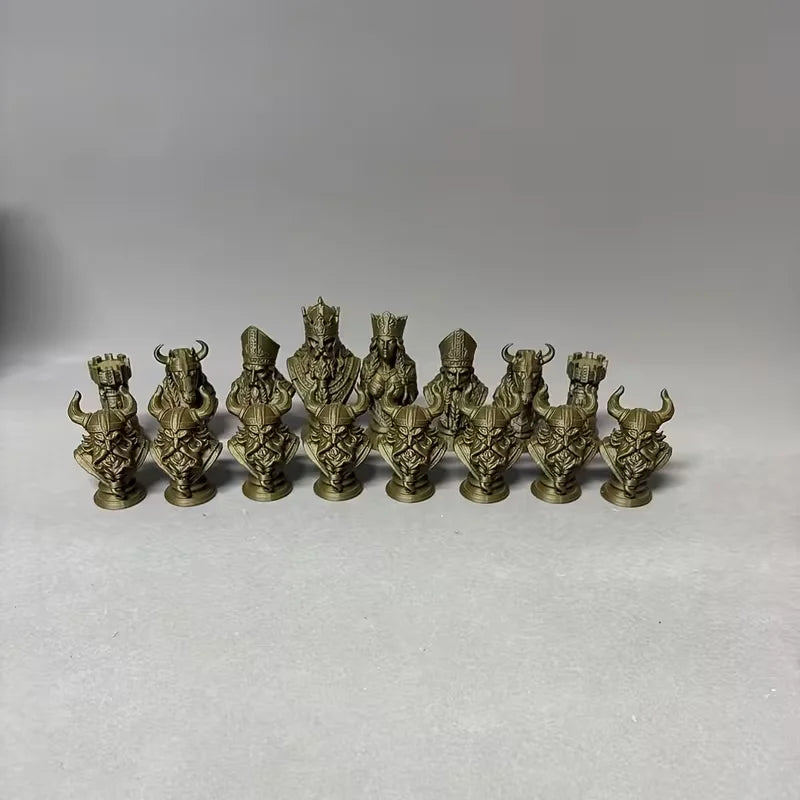 16 Pcs Nordic Viking-themed Chess Set the Perfect Holiday Gift Desktop Decorative Ornaments la boutique échecs