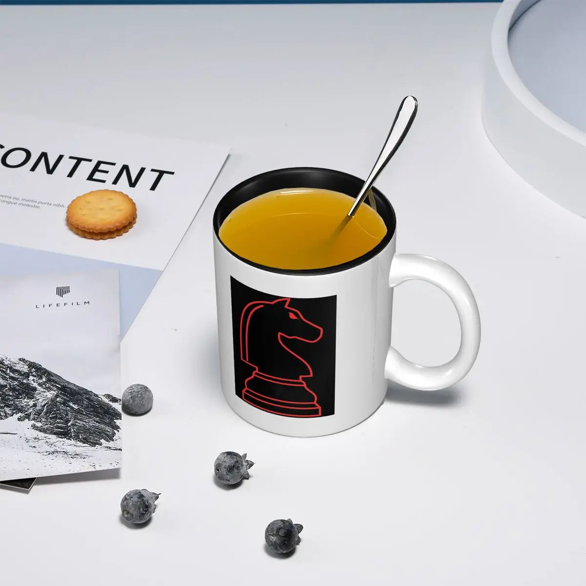 Mug Cavalier d'Échecs Rouge en Céramique echecs boutique