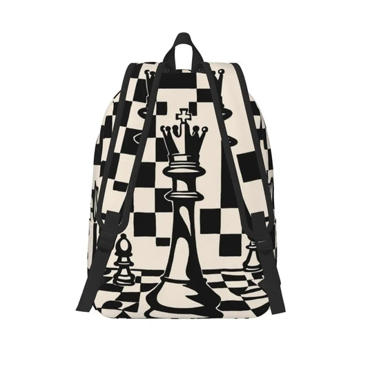 Chess Pieces On Board Student Backpack School Bag Hiking Travel Daypack for Men Women Fashion Bookbag Shoulder Bags la boutique échecs