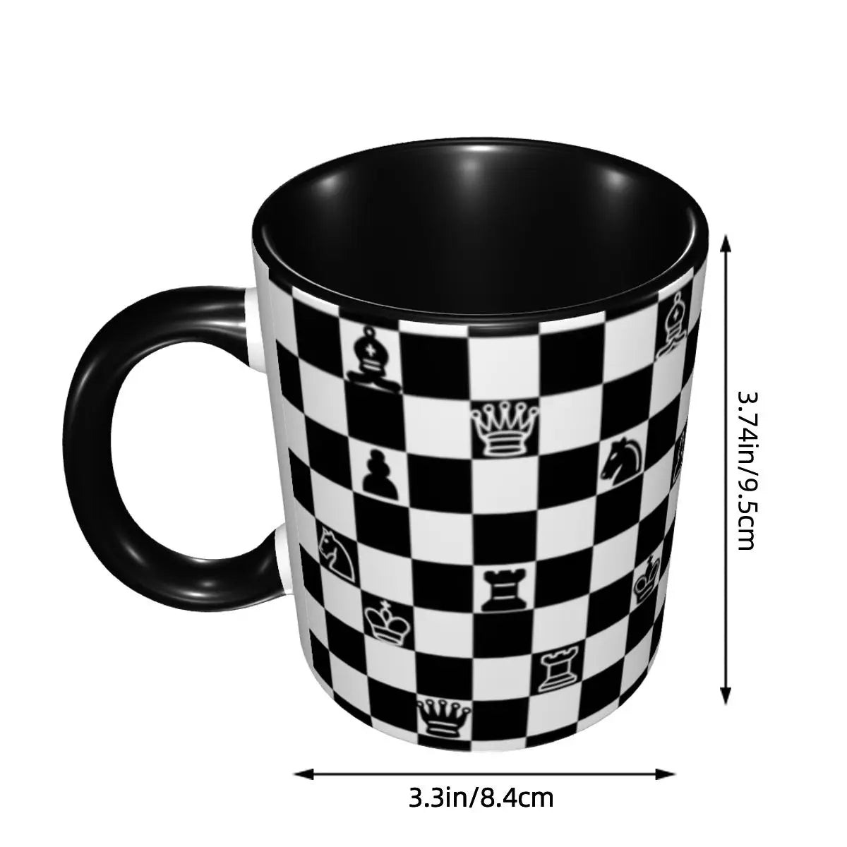 Chess Mug Personalized Chessboard Game Ceramic Coffee Mug Cup Creative Gift echecs boutique