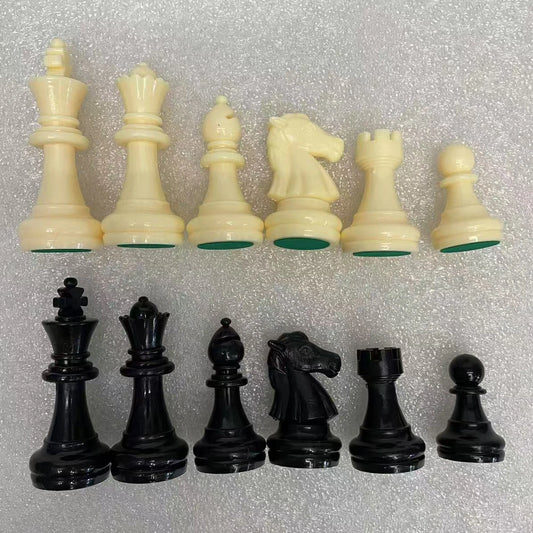 1 Set 32pcs Plastic International Chess Pieces King Heigth 65mm/75mm Chessmen Figurine Pieces Portable for Travel Classic Board la boutique échecs