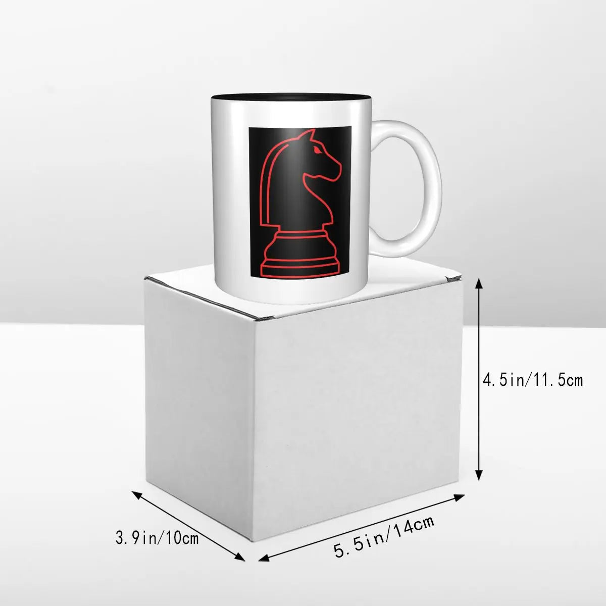 Mug Cavalier d'Échecs Rouge en Céramique echecs boutique