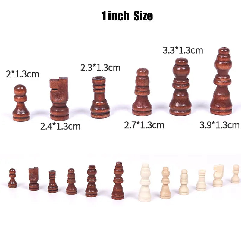 32PCS Wooden Chess Pieces Tournament Staunton Wood Chessmen International Word Chess Set Chess Piece Entertainment Accessories la boutique échecs