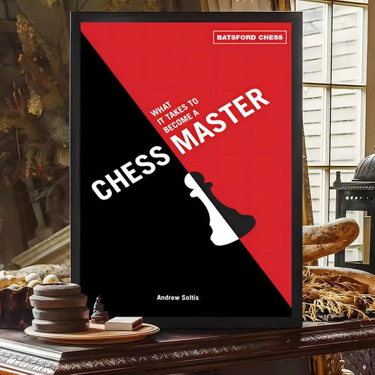 Tableau décoratif échecs citation Chess Master rouge et noir