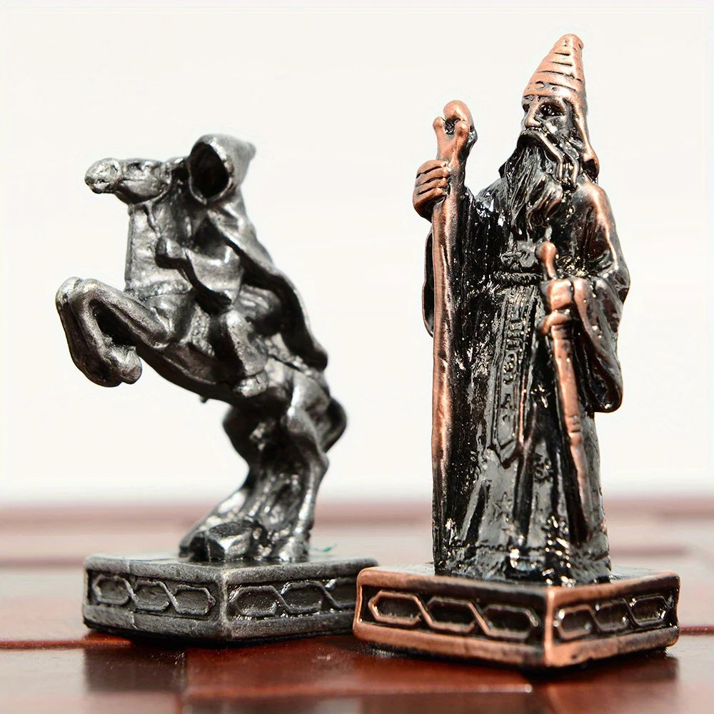 Échiquier en Métal avec Pièces Sculptées Ma boutique