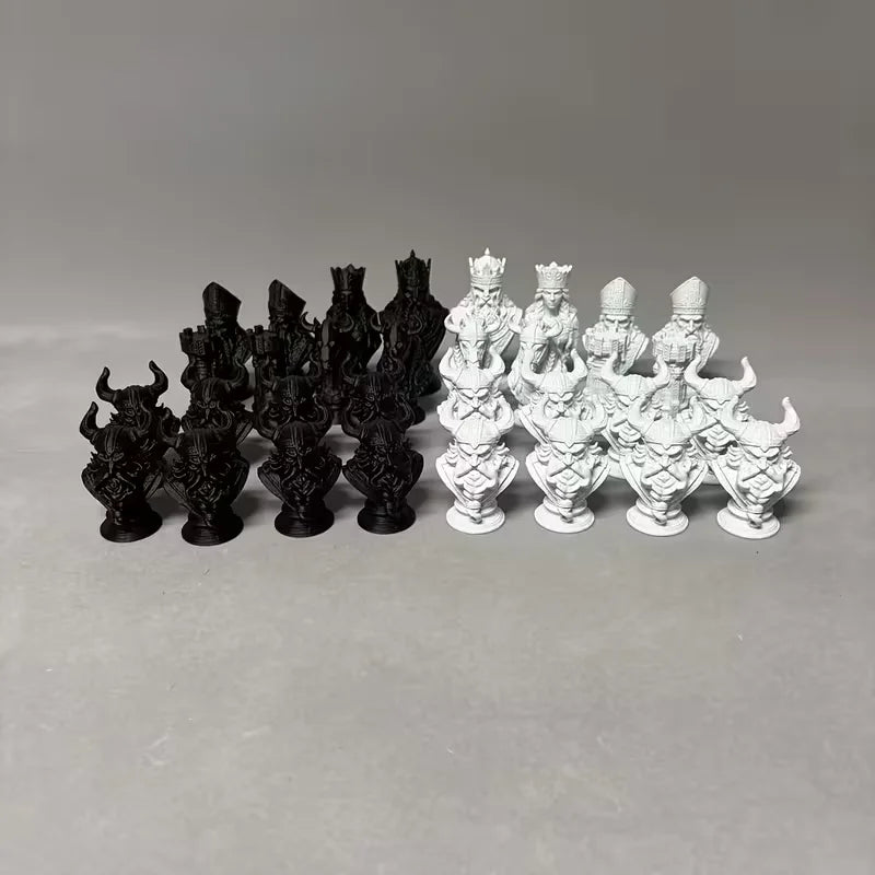 16 Pcs Nordic Viking-themed Chess Set the Perfect Holiday Gift Desktop Decorative Ornaments la boutique échecs