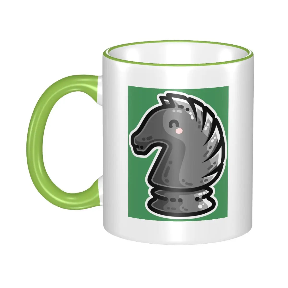 Cute Black Knight Chess Piece Mug Funny Ceramic Coffee Cups Tea Mugs Milk Cup Drinkware Gifts for Friends echecs boutique