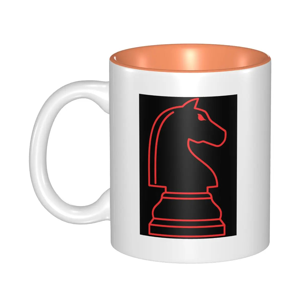 Mug Cavalier d'Échecs Rouge en Céramique echecs boutique