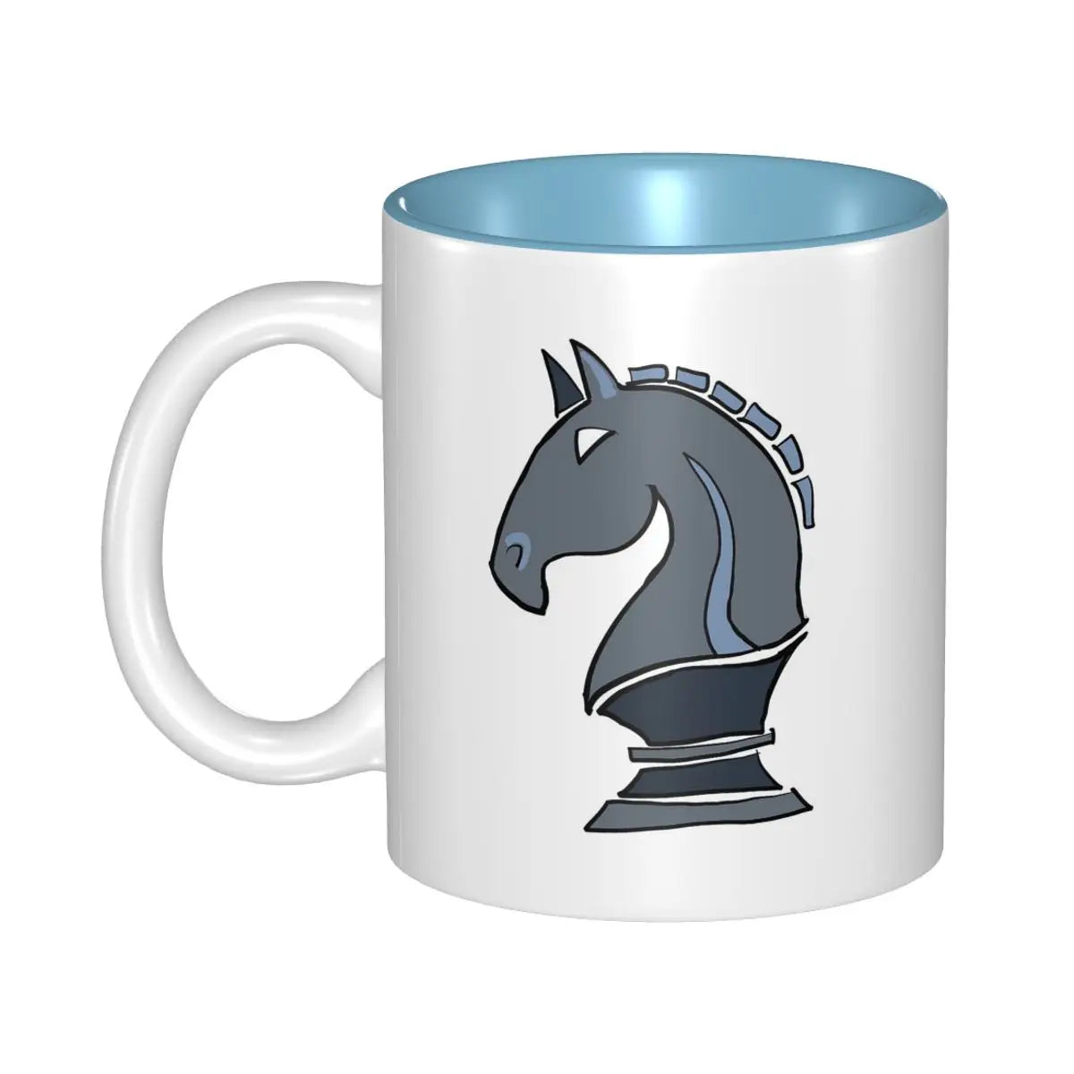Chess Knight Mug Funny Ceramic Coffee Cups Tea Mugs Milk Cup Drinkware Gifts for Woman Man echecs boutique