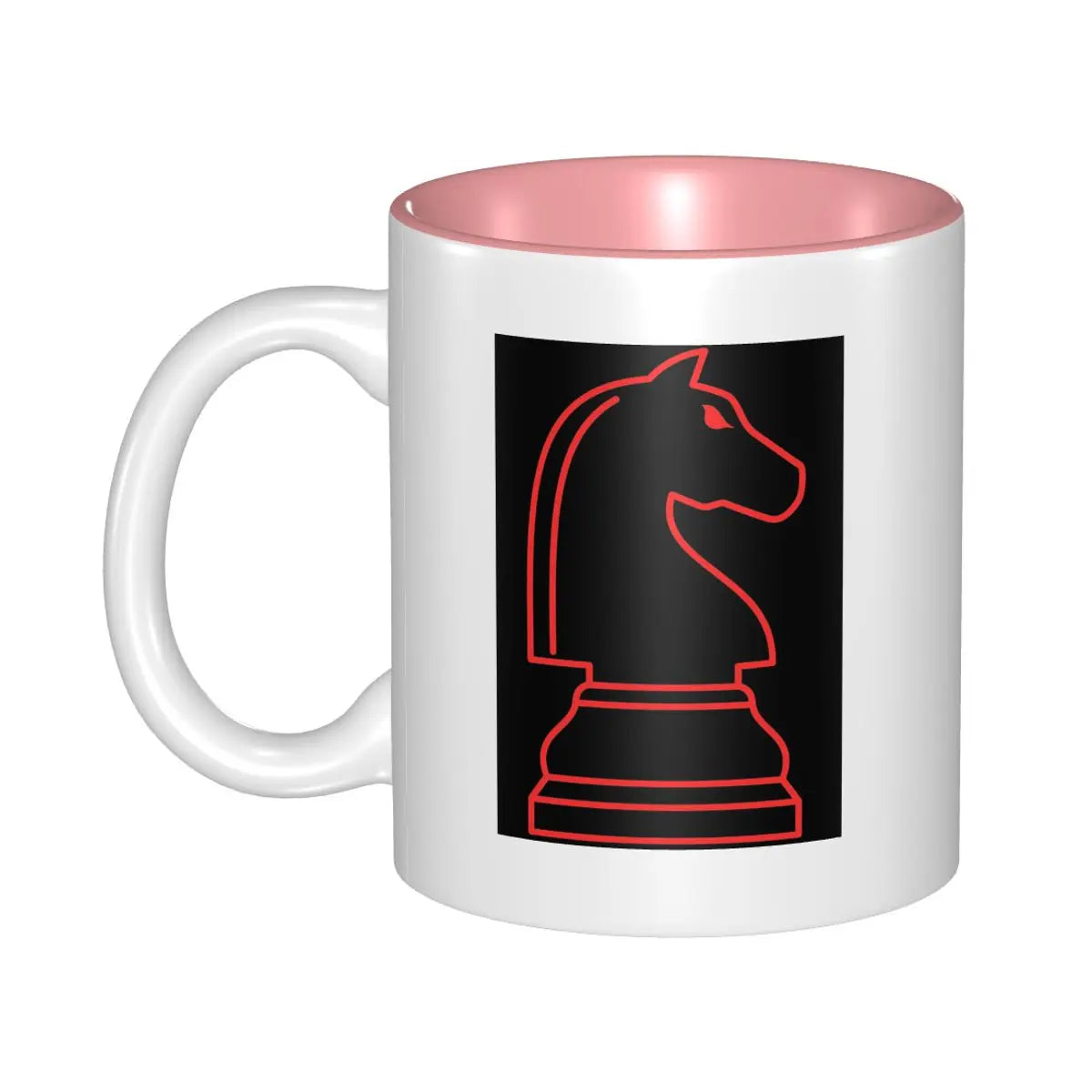 Mug Cavalier d'Échecs Rouge en Céramique echecs boutique