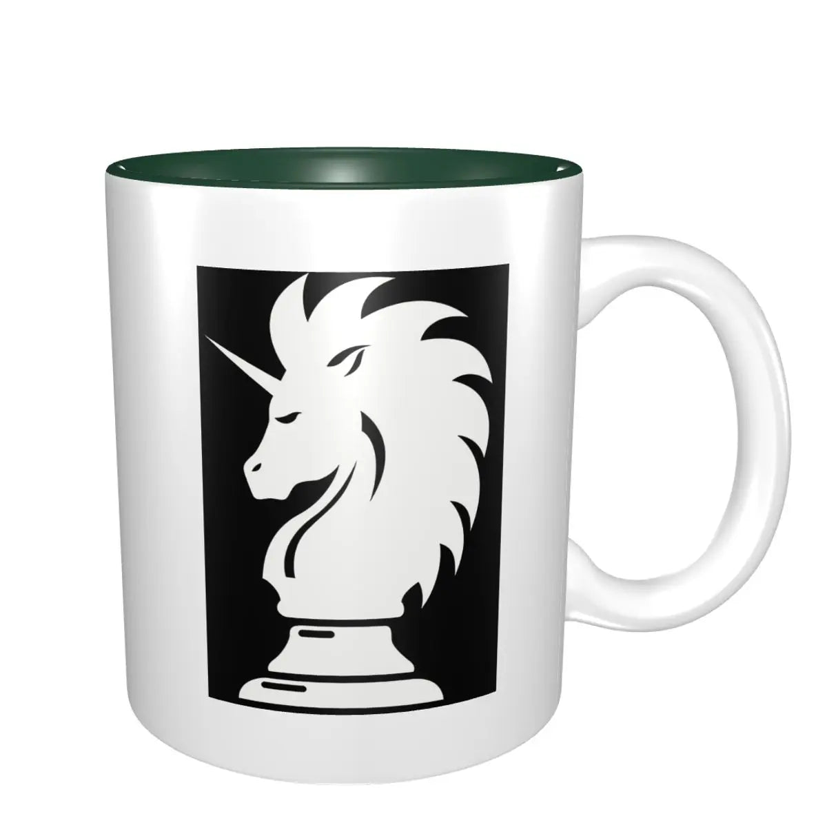 Knight Chess Horse Unicorn Mug Funny Ceramic Coffee Cups Tea Mugs Milk Cup Drinkware Gift for Woman Man echecs boutique