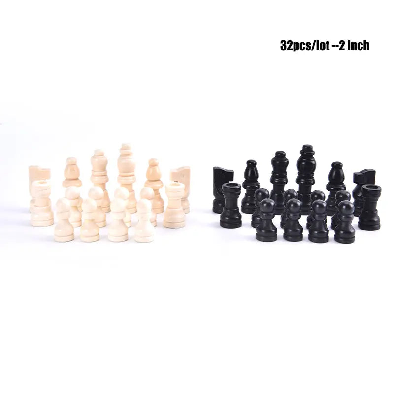 32PCS Wooden Chess Pieces Tournament Staunton Wood Chessmen International Word Chess Set Chess Piece Entertainment Accessories la boutique échecs