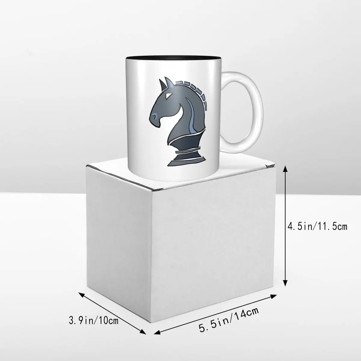 Chess Knight Mug Funny Ceramic Coffee Cups Tea Mugs Milk Cup Drinkware Gifts for Woman Man echecs boutique