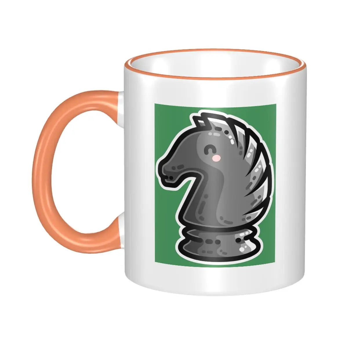 Cute Black Knight Chess Piece Mug Funny Ceramic Coffee Cups Tea Mugs Milk Cup Drinkware Gifts for Friends echecs boutique