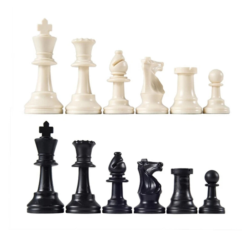 32 Pieses Plastic or Wooden Chess Standard Tournamen Staunton Wood Chessmen 6.5/5.5cm King Height，Chess Pieces Only No Board la boutique échecs
