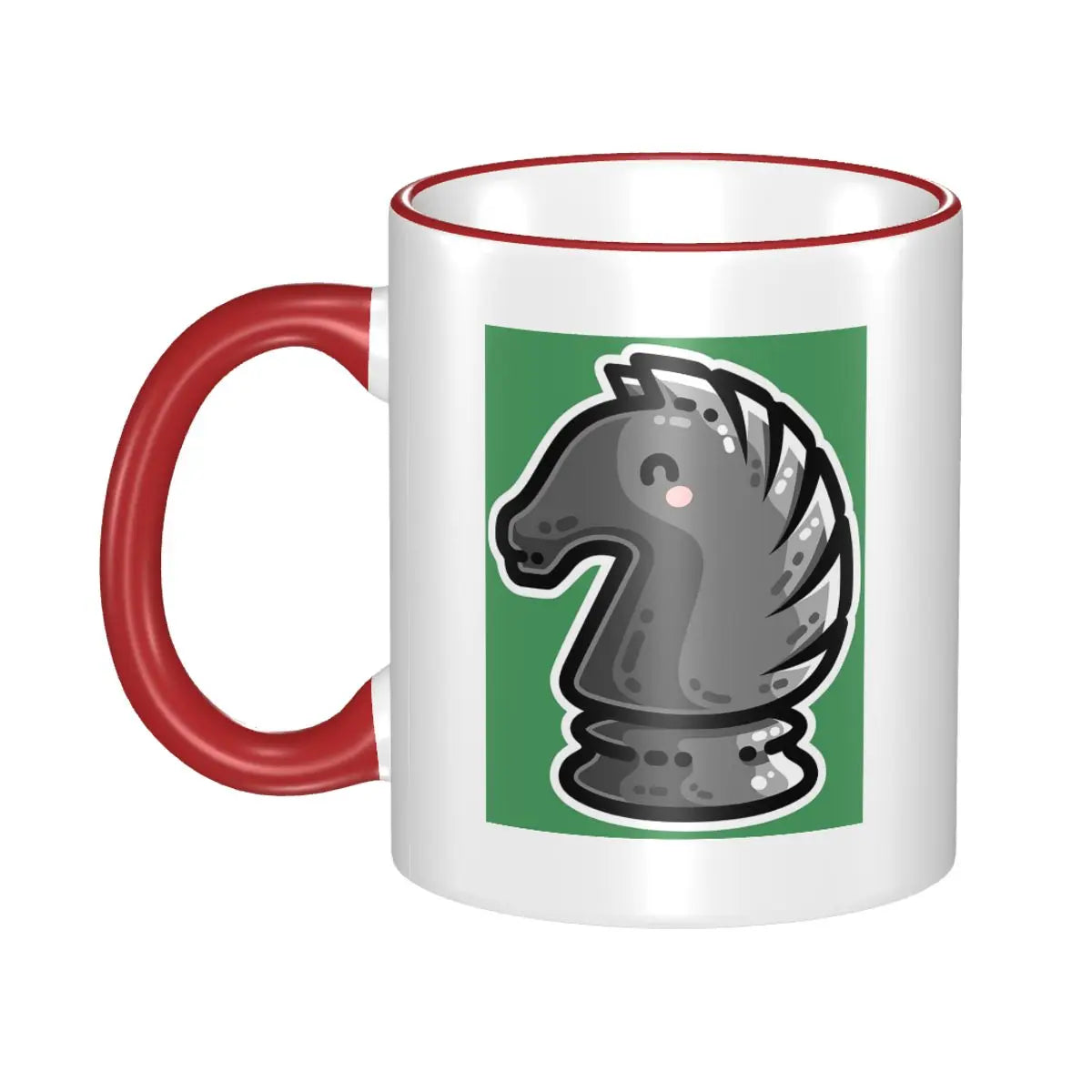 Cute Black Knight Chess Piece Mug Funny Ceramic Coffee Cups Tea Mugs Milk Cup Drinkware Gifts for Friends echecs boutique