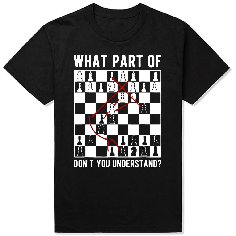 T-Shirt Echecs Échiquier : "WHAT PART OF DON'T YOU UNDERSTAND?" Ma boutique