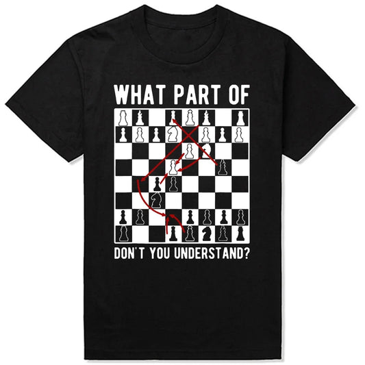 T-Shirt Echecs Échiquier : "WHAT PART OF DON'T YOU UNDERSTAND?" Ma boutique