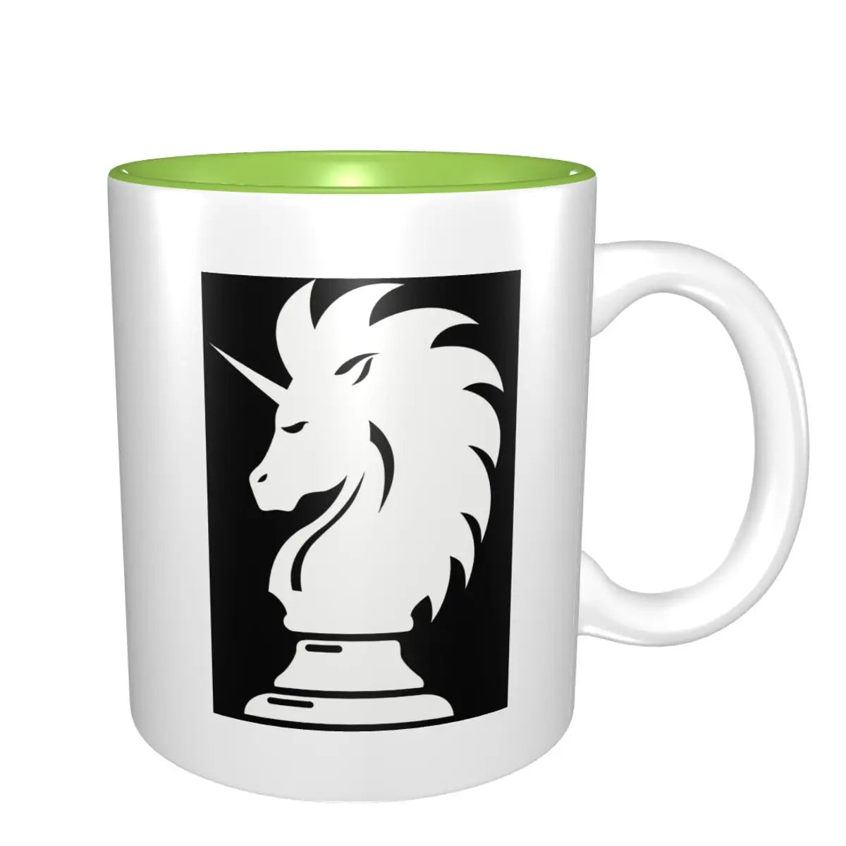 Knight Chess Horse Unicorn Mug Funny Ceramic Coffee Cups Tea Mugs Milk Cup Drinkware Gift for Woman Man echecs boutique