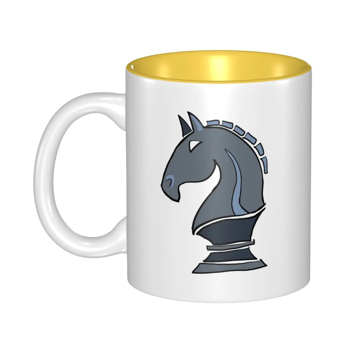 Chess Knight Mug Funny Ceramic Coffee Cups Tea Mugs Milk Cup Drinkware Gifts for Woman Man echecs boutique