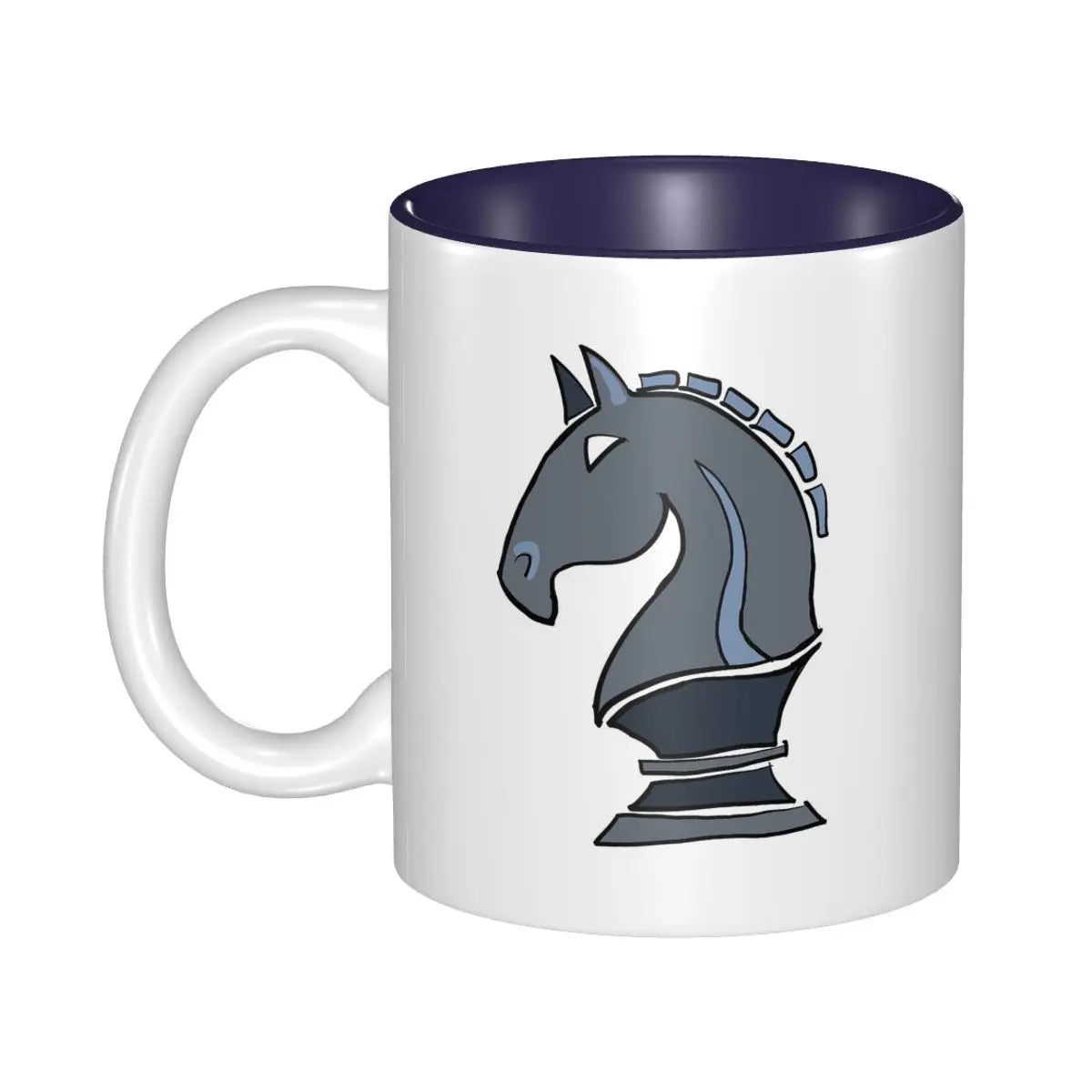 Chess Knight Mug Funny Ceramic Coffee Cups Tea Mugs Milk Cup Drinkware Gifts for Woman Man echecs boutique