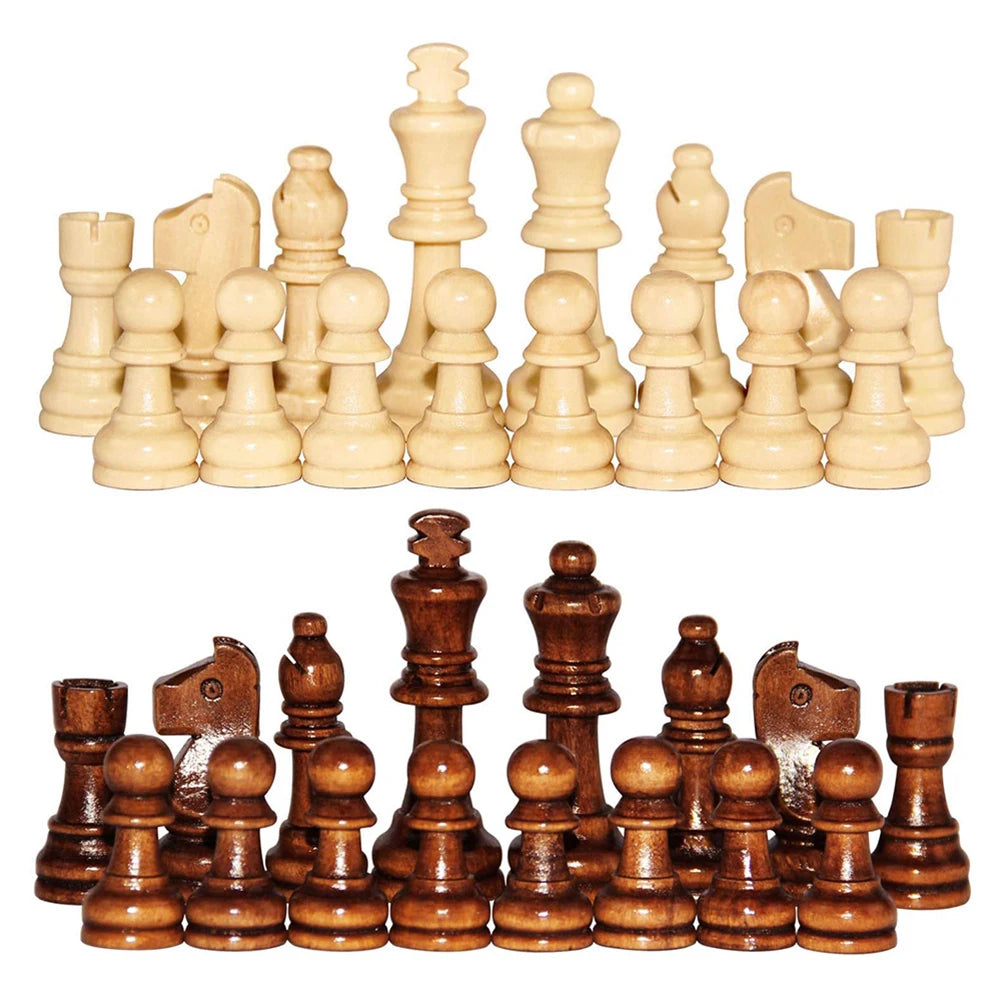 Wooden Chessmen Standard Tournamen Staunton 32PCS Checkers 2.2in King Figures Figurine Pieces for Chess Board Game la boutique échecs
