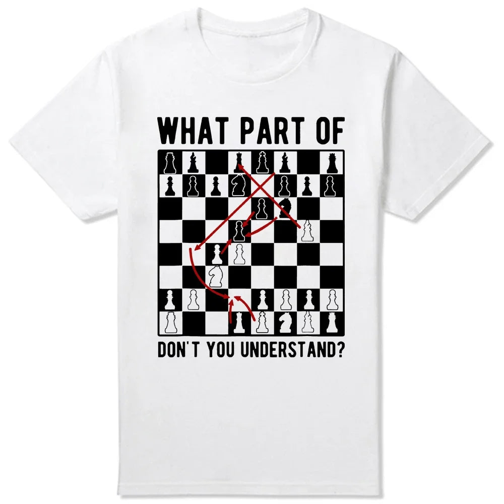 T-Shirt Echecs Échiquier : "WHAT PART OF DON'T YOU UNDERSTAND?" Ma boutique