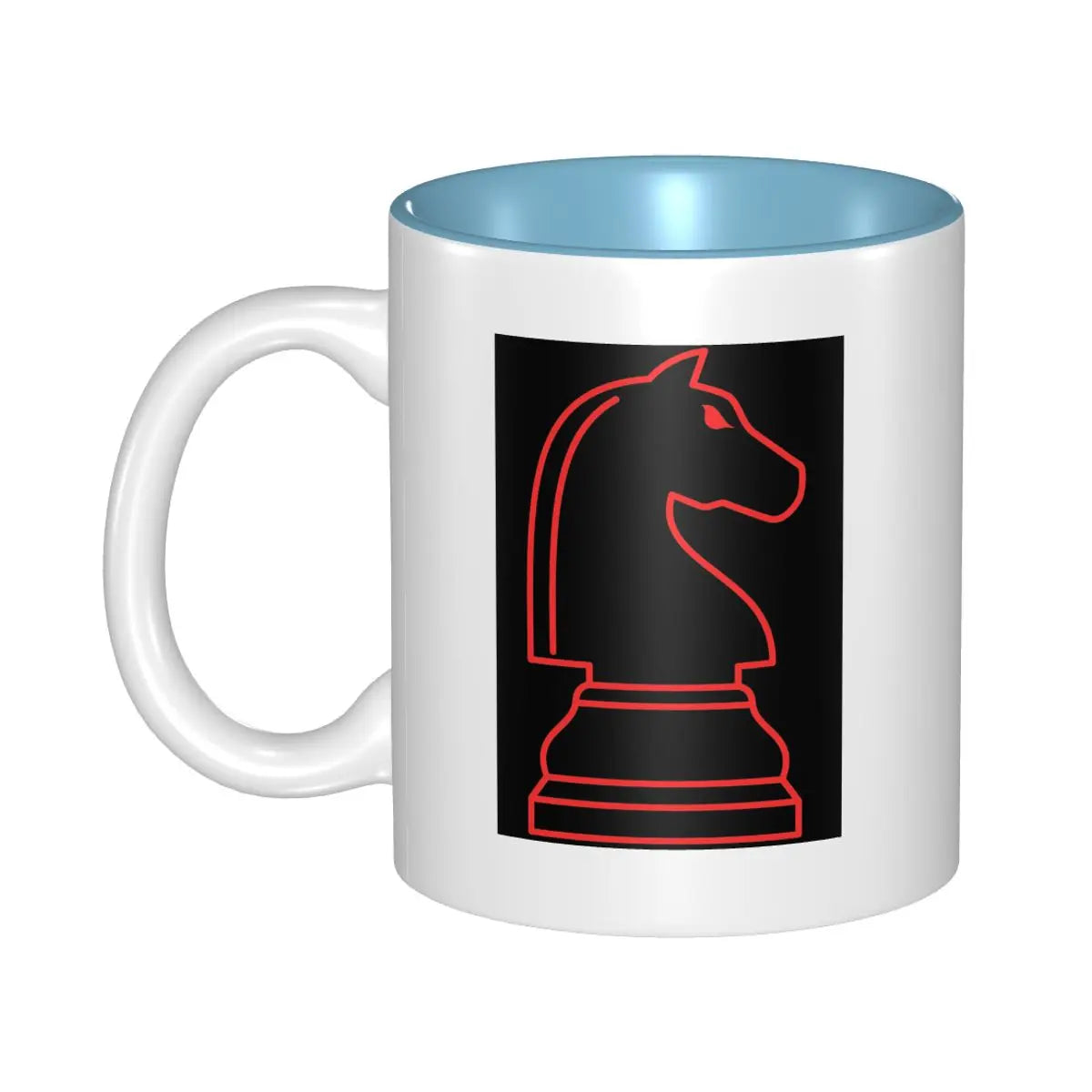 Mug Cavalier d'Échecs Rouge en Céramique echecs boutique