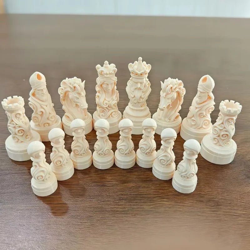 Baroque Skull Crown Chess Pieces Set 3D Printed International Chess Figurines Ornament Home Desk Decor Collectible Gift la boutique échecs