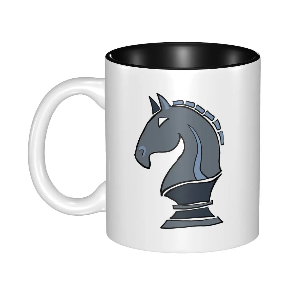 Chess Knight Mug Funny Ceramic Coffee Cups Tea Mugs Milk Cup Drinkware Gifts for Woman Man echecs boutique