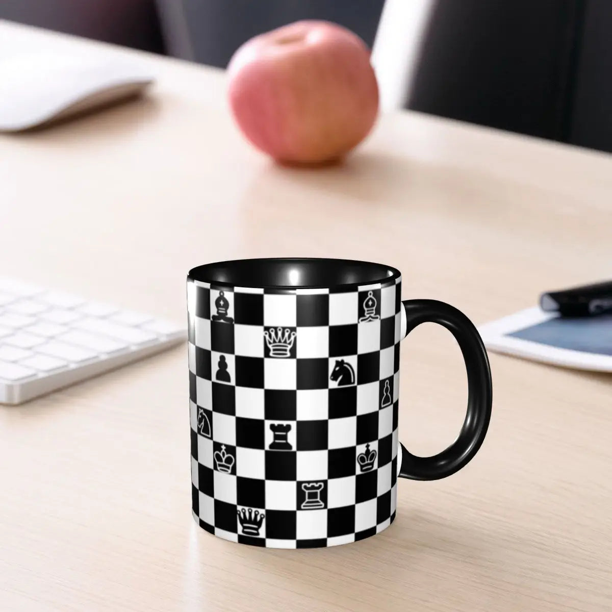 Chess Mug Personalized Chessboard Game Ceramic Coffee Mug Cup Creative Gift echecs boutique