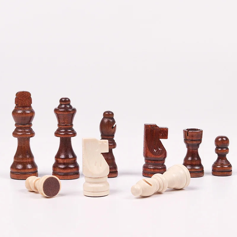 32PCS Wooden Chess Pieces Tournament Staunton Wood Chessmen International Word Chess Set Chess Piece Entertainment Accessories la boutique échecs