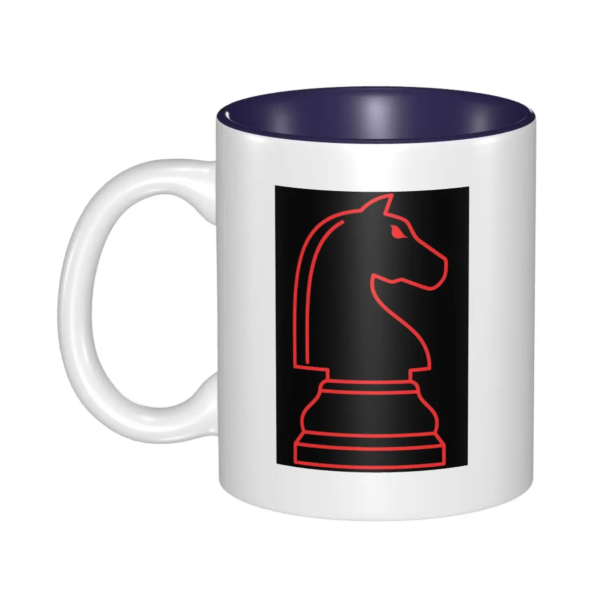 Mug Cavalier d'Échecs Rouge en Céramique echecs boutique