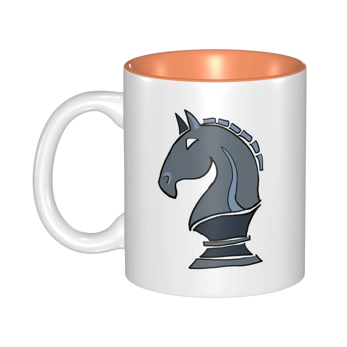 Chess Knight Mug Funny Ceramic Coffee Cups Tea Mugs Milk Cup Drinkware Gifts for Woman Man echecs boutique