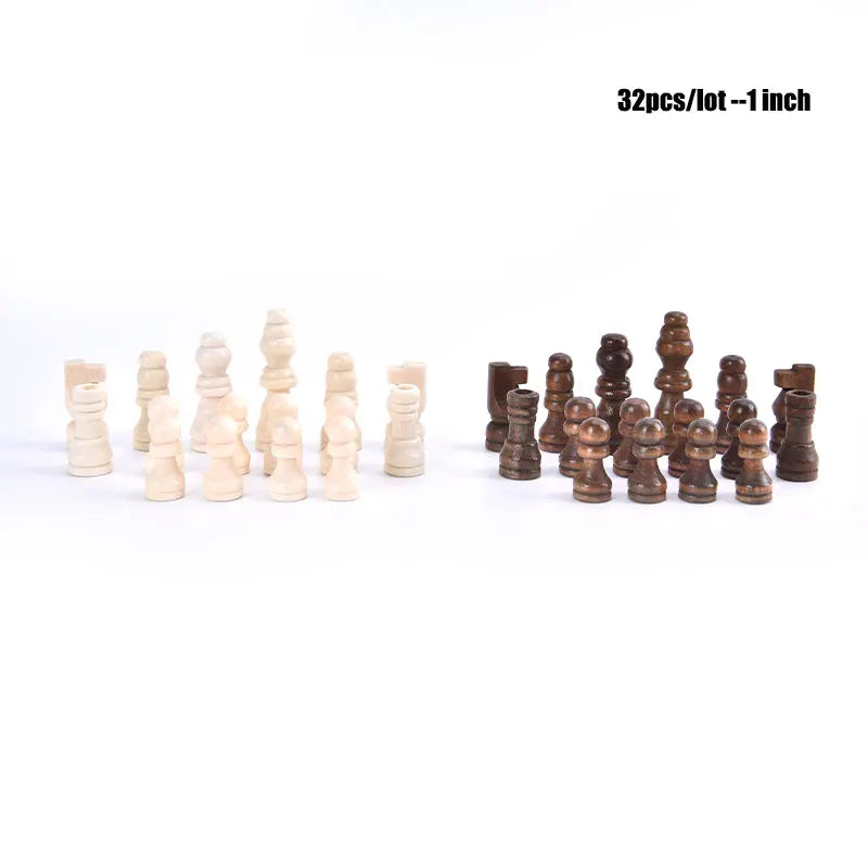 32PCS Wooden Chess Pieces Tournament Staunton Wood Chessmen International Word Chess Set Chess Piece Entertainment Accessories la boutique échecs