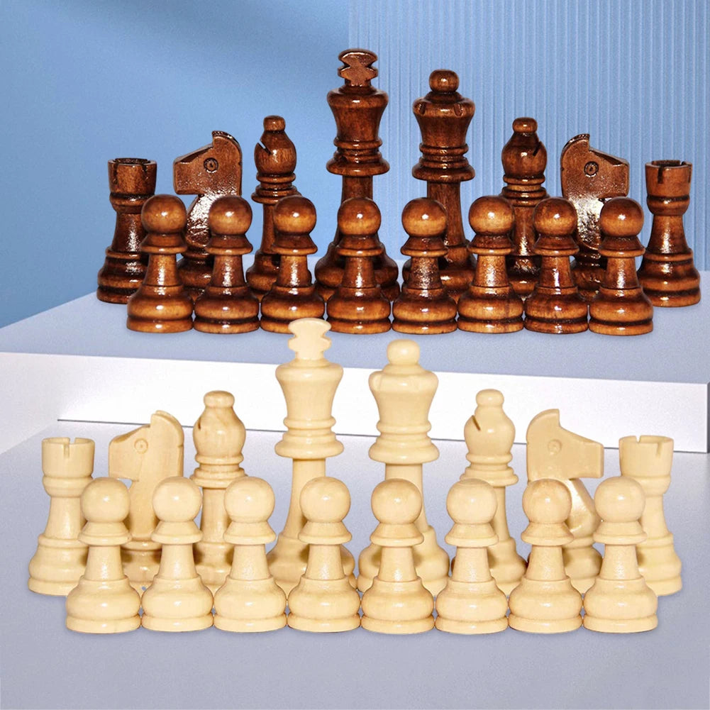 Wooden Chessmen Standard Tournamen Staunton 32PCS Checkers 2.2in King Figures Figurine Pieces for Chess Board Game la boutique échecs