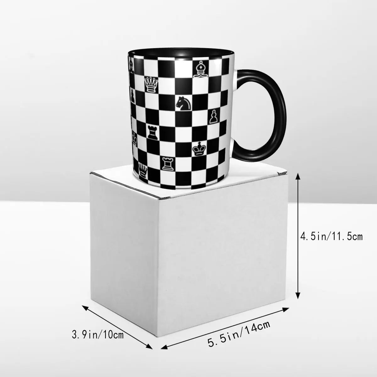 Chess Mug Personalized Chessboard Game Ceramic Coffee Mug Cup Creative Gift echecs boutique
