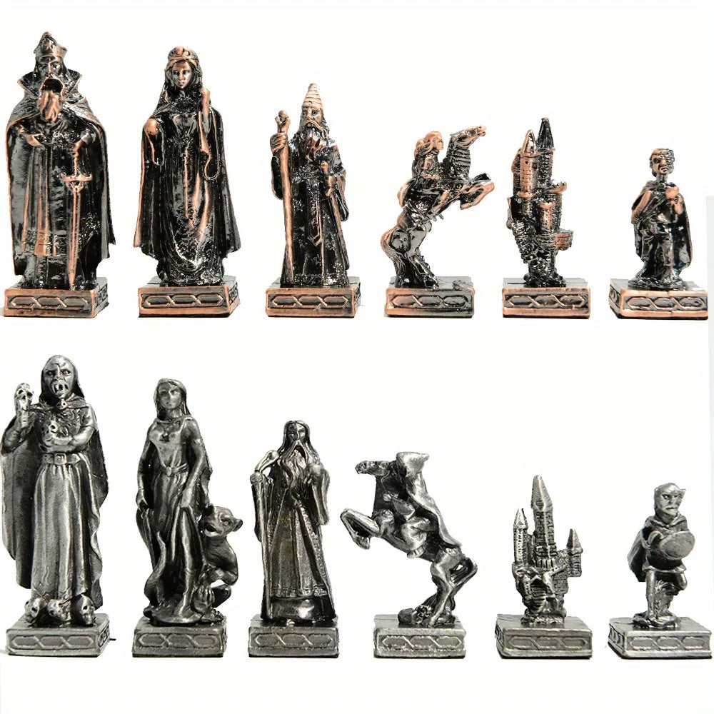 Échiquier en Métal avec Pièces Sculptées Ma boutique